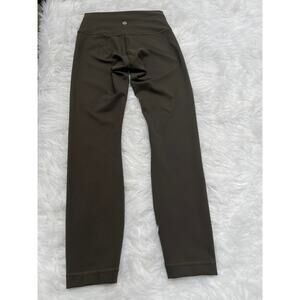 Lululemon Wunder Train High Rise Tight 25" Dark Olive Size 4 Everlux